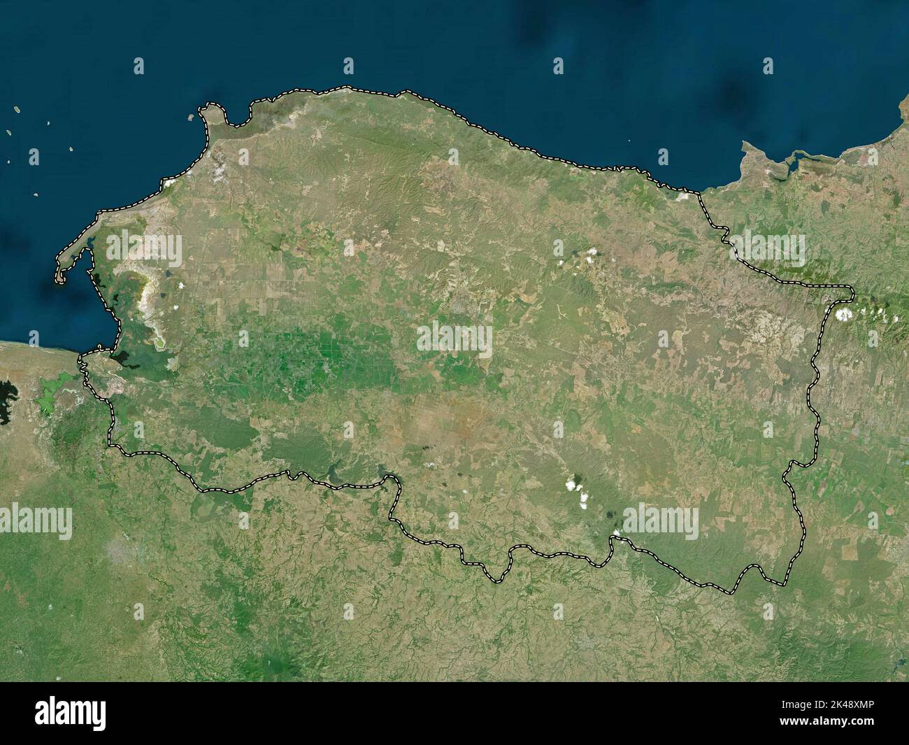 Monte Cristi, province of Dominican Republic. High resolution satellite