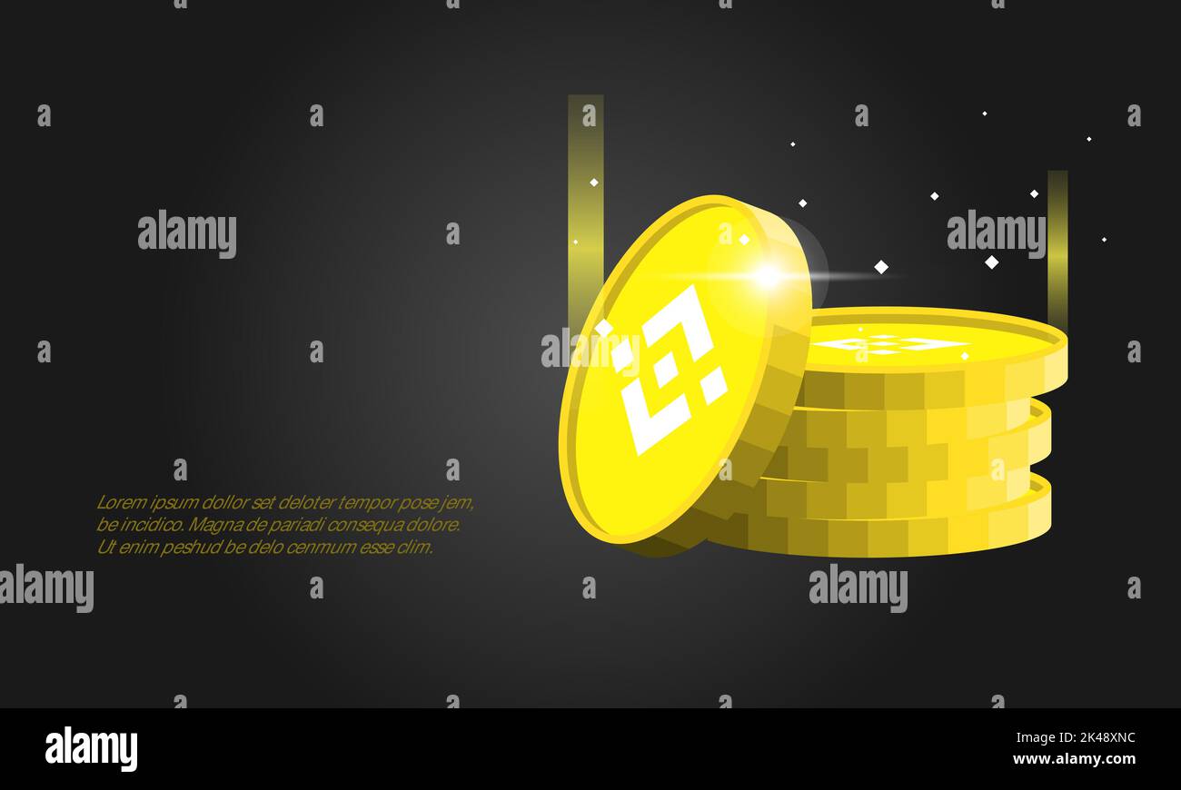 Banner crypto currency with falling money. Stock Vector