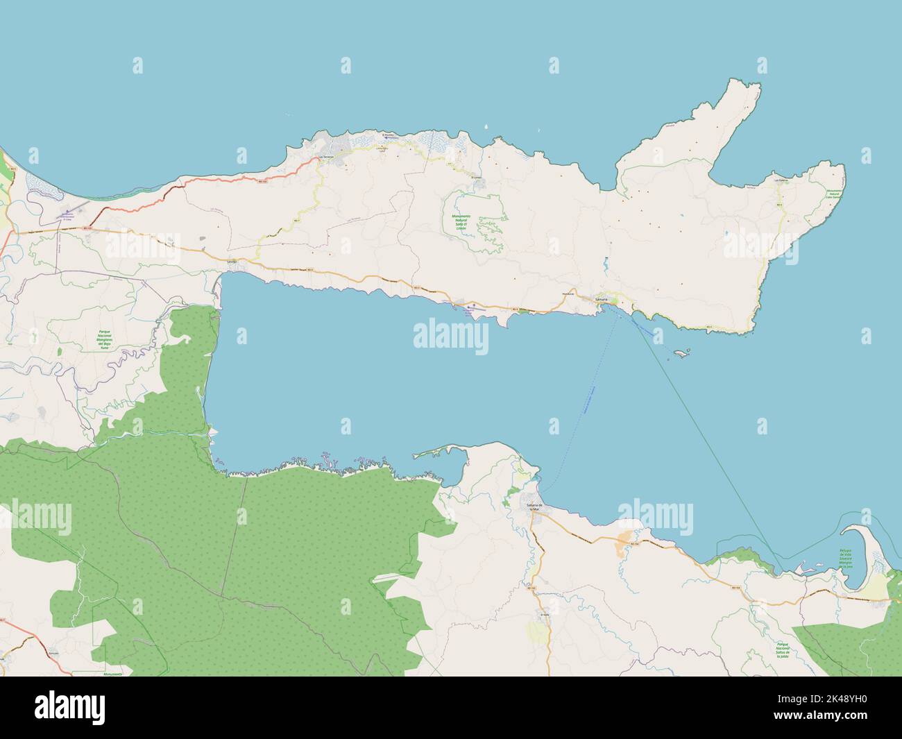 Samana, province of Dominican Republic. Open Street Map Stock Photo Alamy