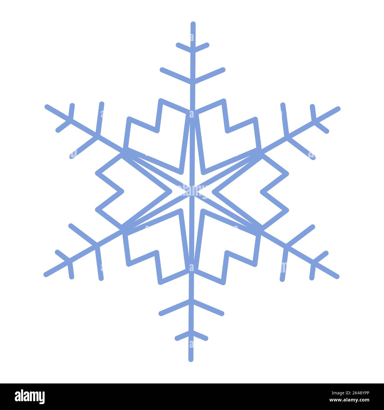 Snowflake vector icon. Christmas and winter theme. Simple flat ...