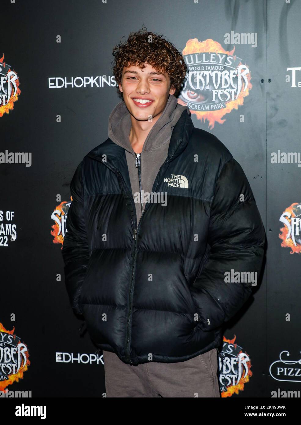 Bobby Brazier seen attending the opening night of Tulley’s Shocktober