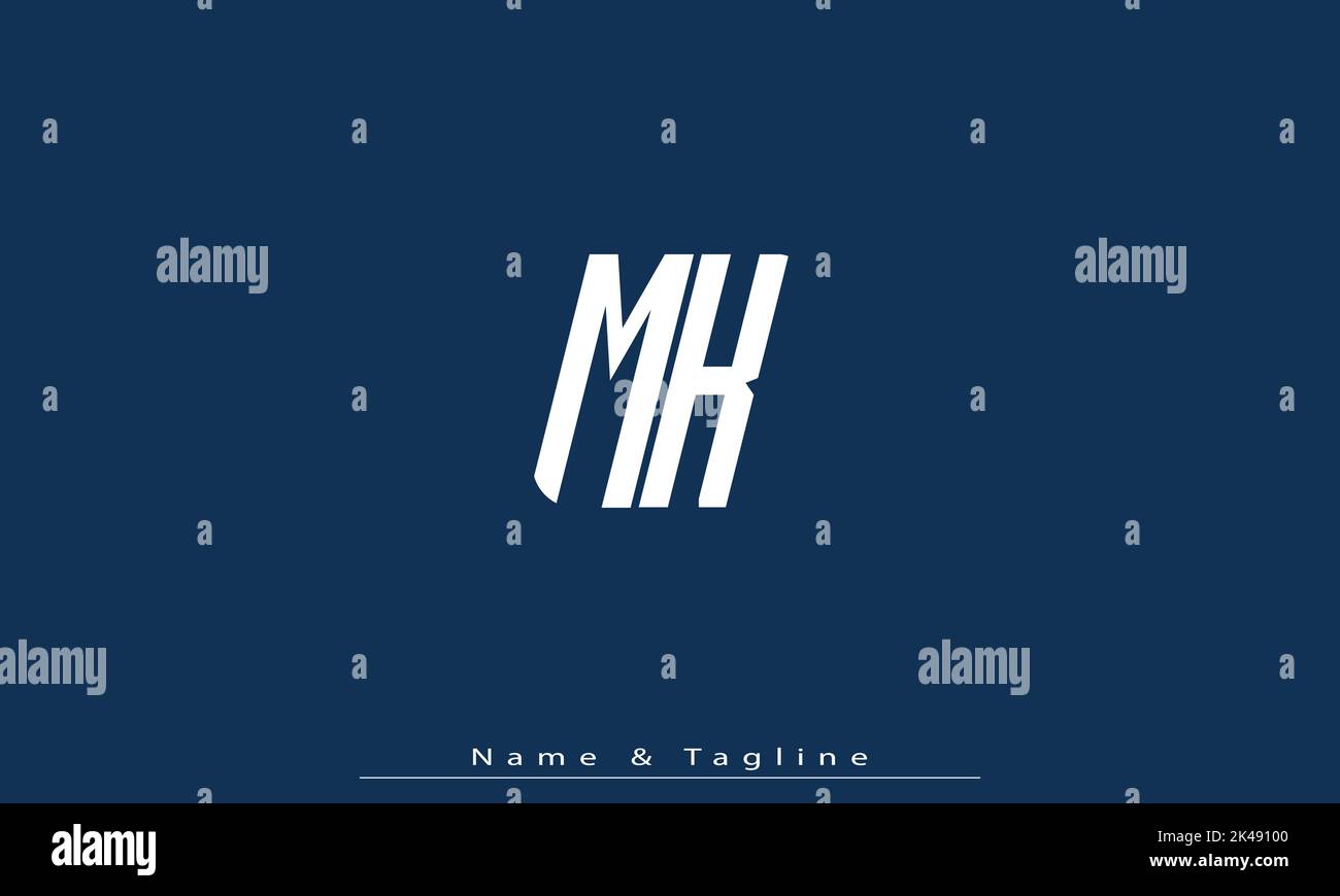 Alphabet letters Initials Monogram logo MK , KM Stock Vector