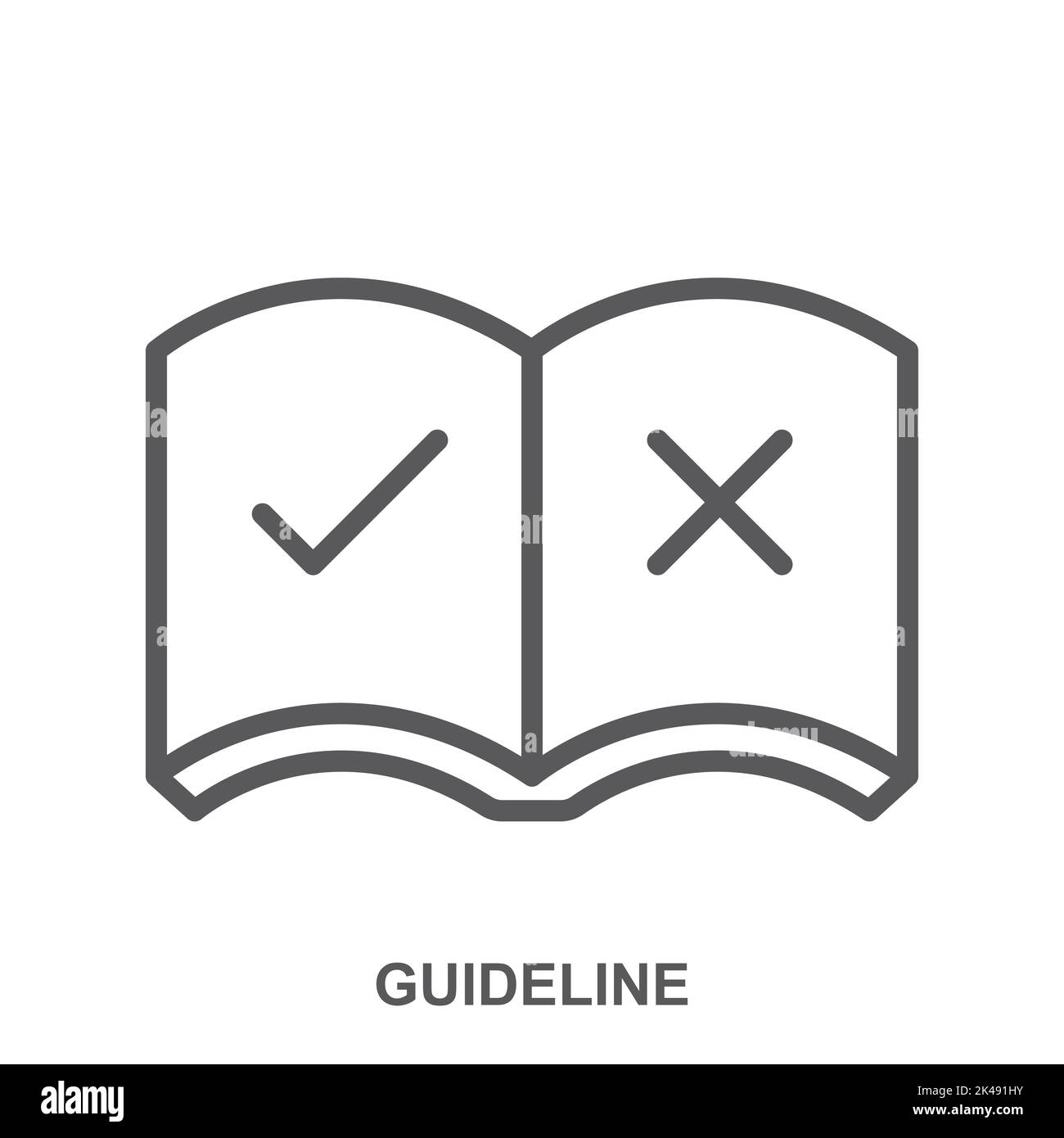 Guideline icon. Simple element from regulation collection. Guideline