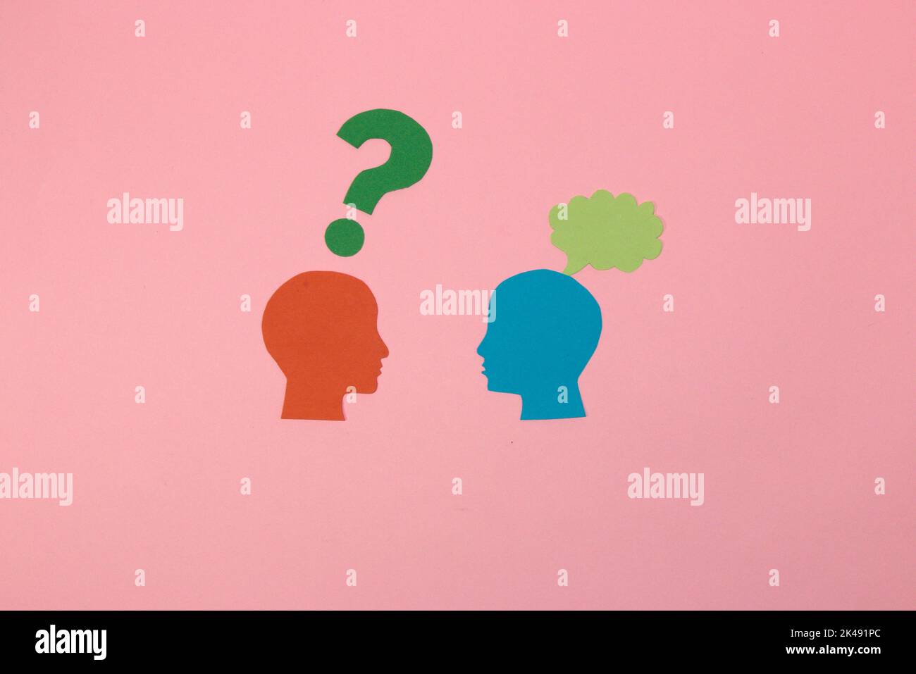 communication-between-two-people-question-and-answer-stock-photo-alamy