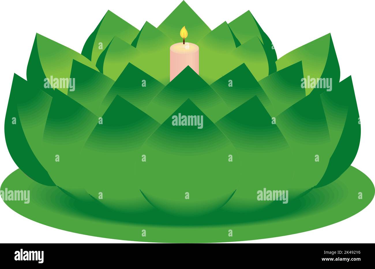 candle banana leaf Stock Vector Image & Art Alamy