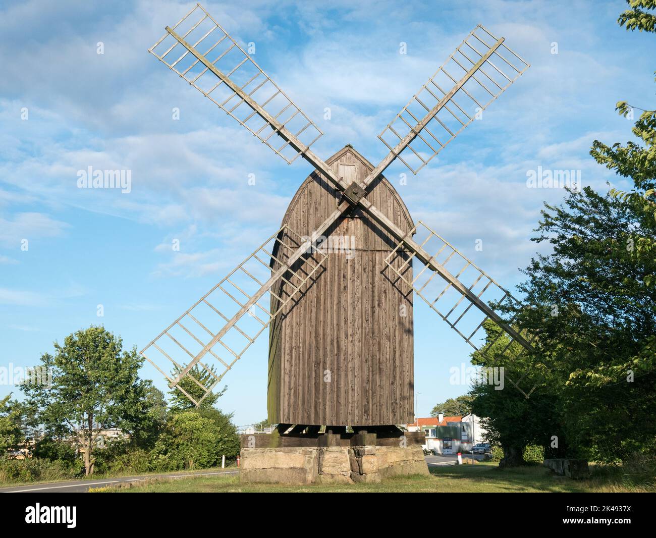 Bechs Mølle - the oldest standing windmill in Denmark, Svaneke, Bornholm, Baltic Sea Stock Photo