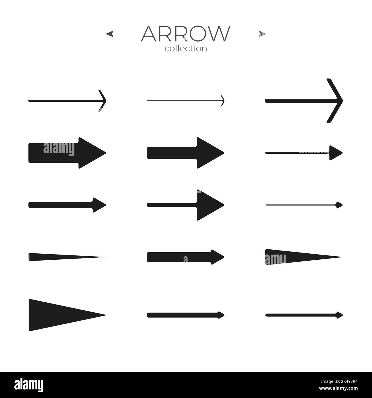 Premium set of arrow line. Universal Arrow icon. Arrow basic UI ...