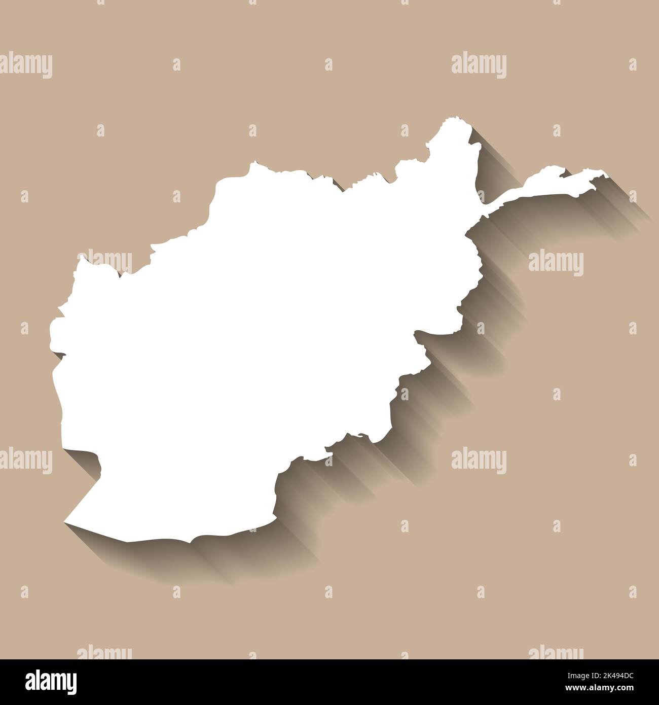 Afghanistan vector country map silhouette Stock Vector