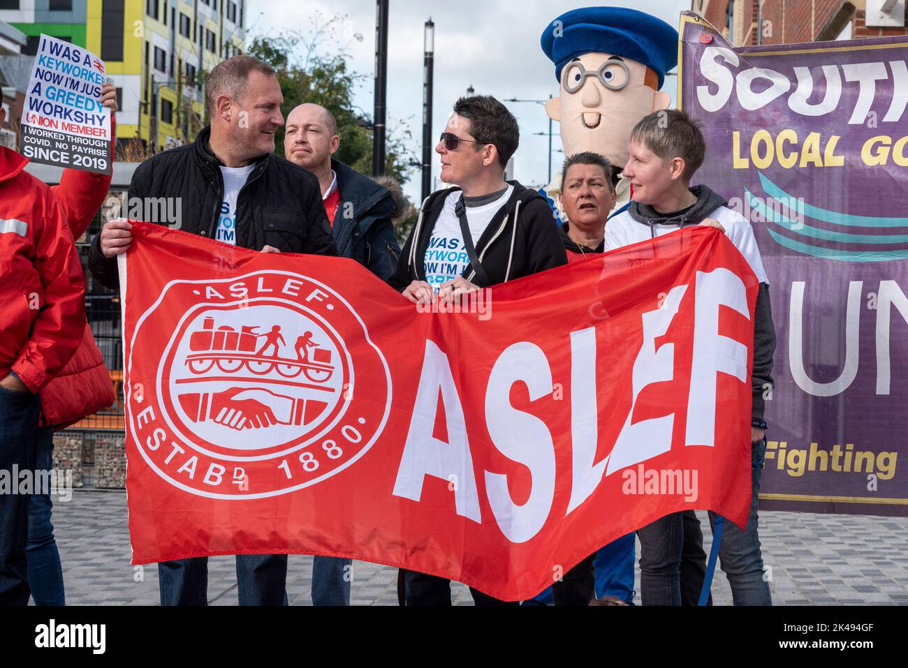Southend on Sea, Essex, UK. 1st Oct, 2022. Protests are taking place