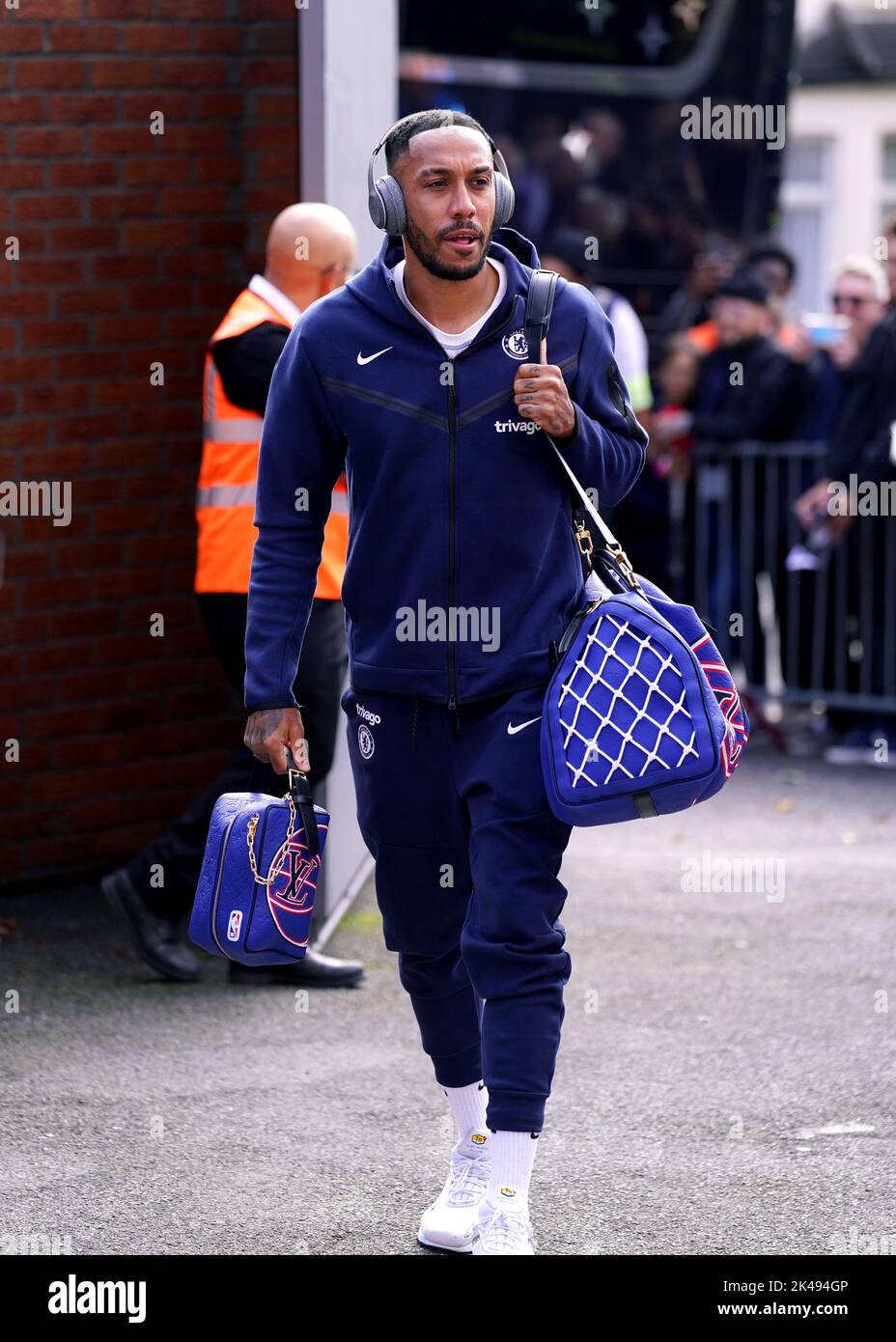 Chelsea's Pierre-Emerick Aubameyang arrives ahead of the Premier League match at Selhurst Park, London. Picture date: Saturday October 1, 2022. Stock Photo