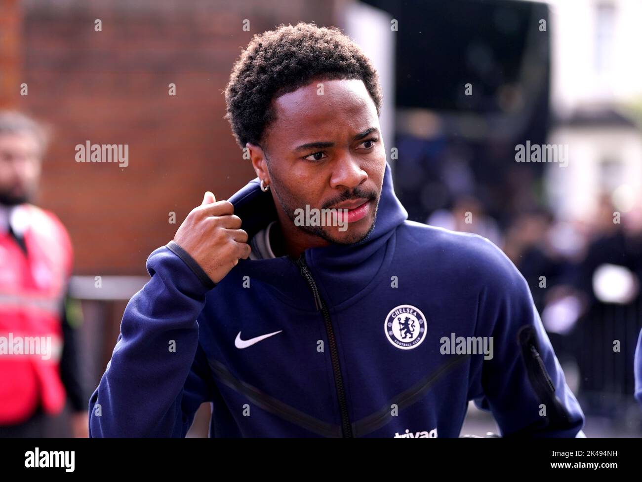 Chelsea's Raheem Sterling arrives ahead of the Premier League match at Selhurst Park, London. Picture date: Saturday October 1, 2022. Stock Photo