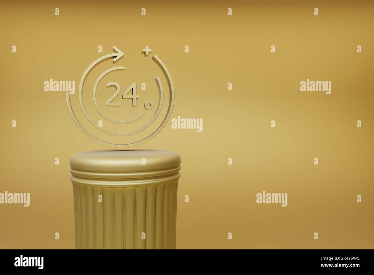 Beautiful abstract illustrations Golden Support 24 symbol icons on a ...