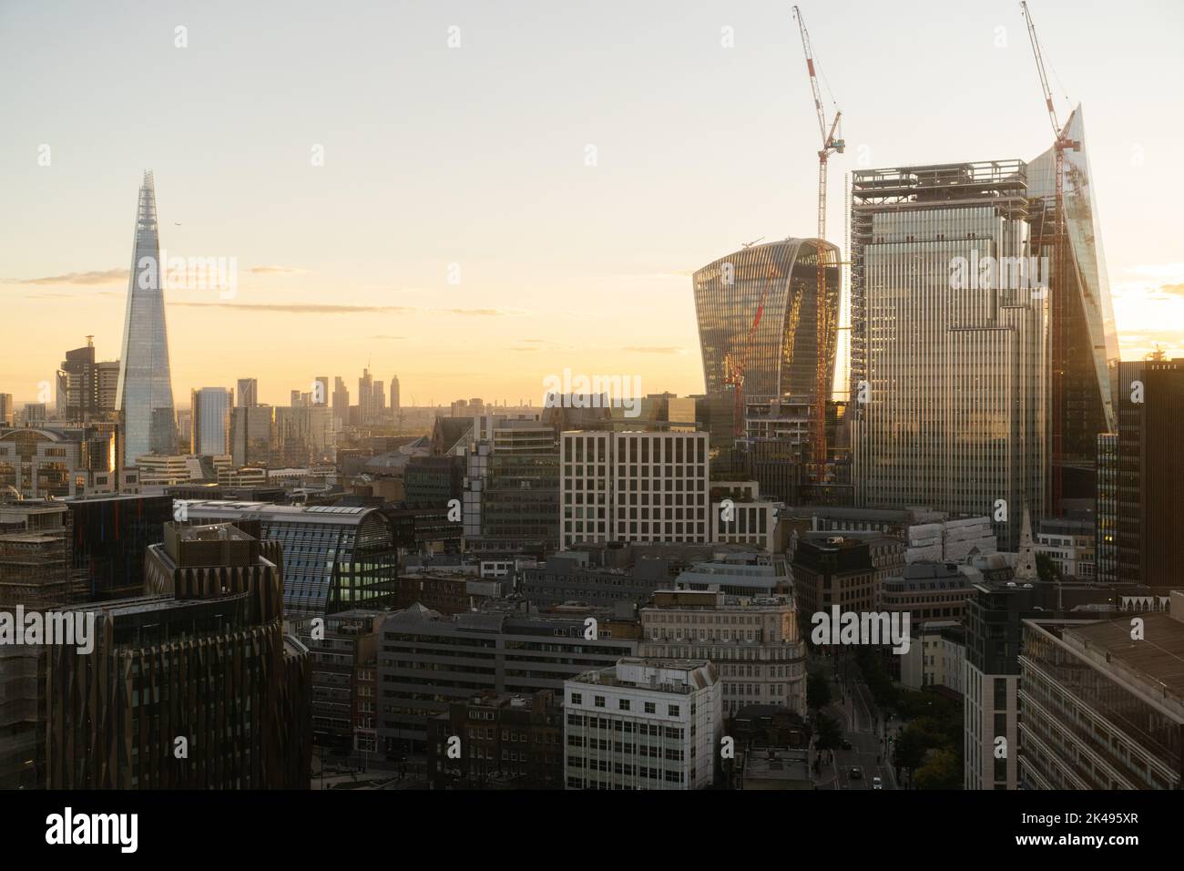 London skyline night from roof hi-res stock photography and images - Alamy