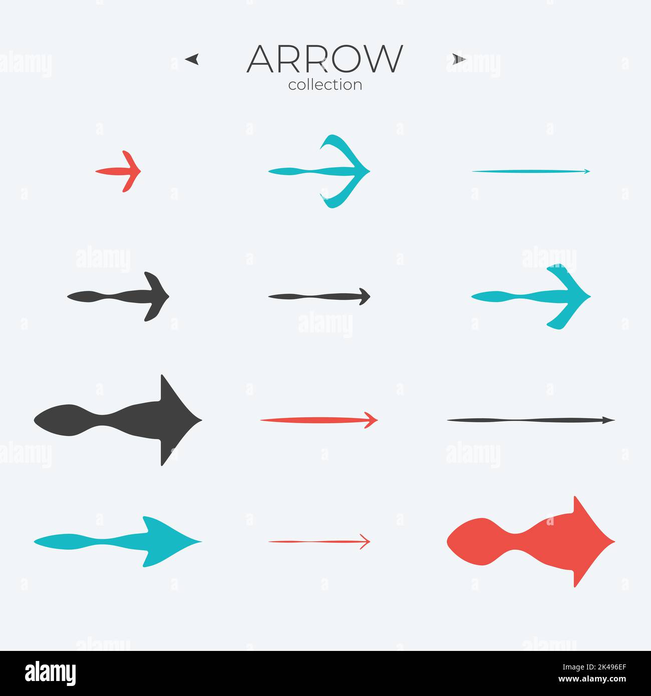 Premium set of arrow line. Universal Arrow icon. Modern vector symbols ...