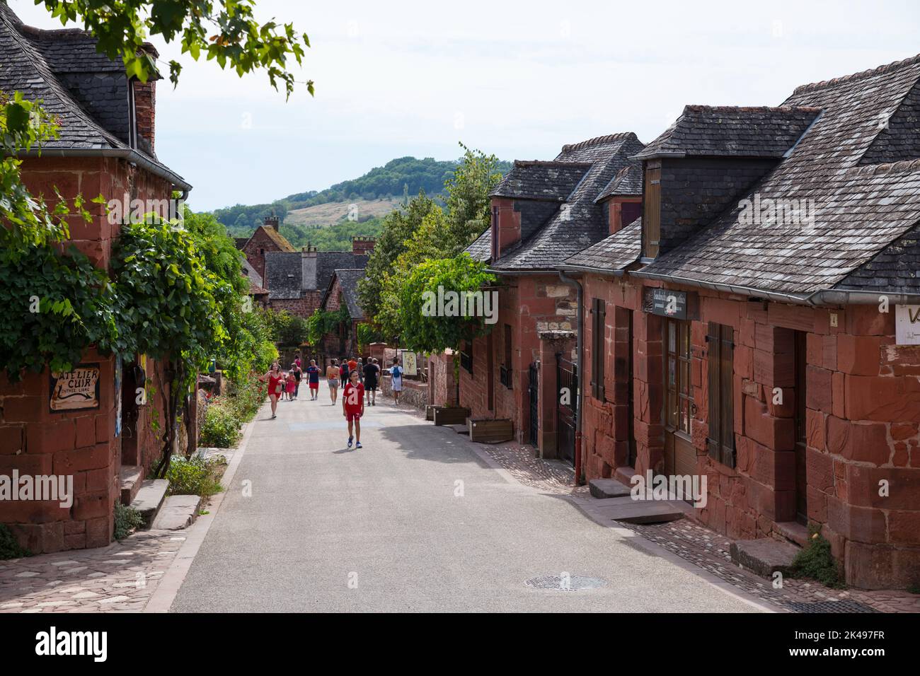The red village Collonges la rouge in france Stock Photo