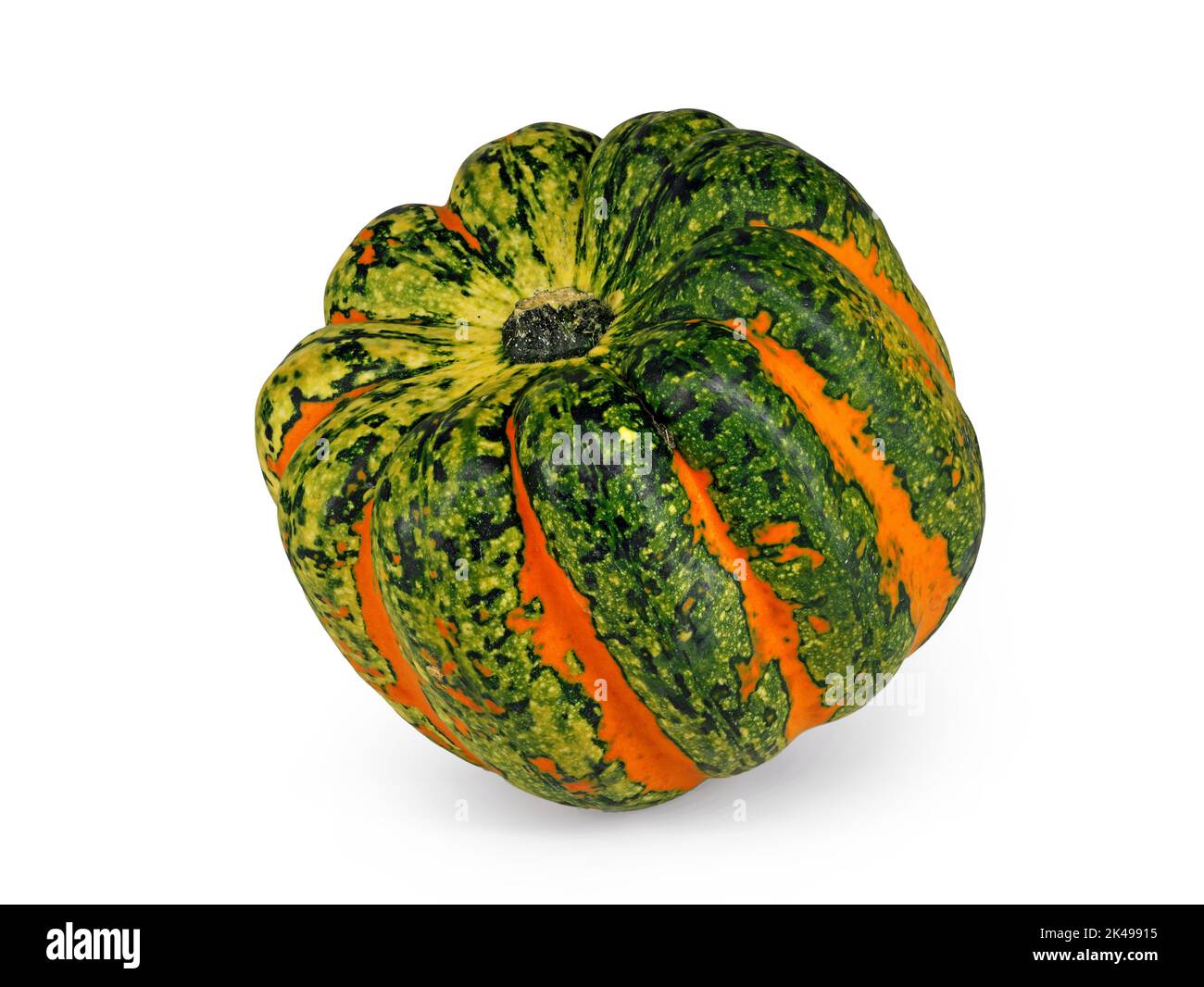 ornamental gourd, colorful pumpkin isolated on white background Stock