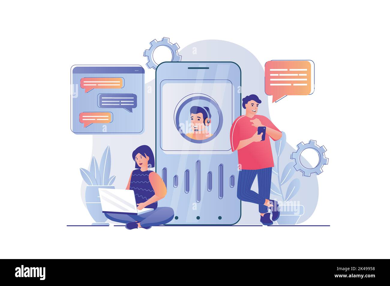 Virtual video calling Stock Vector Images - Alamy