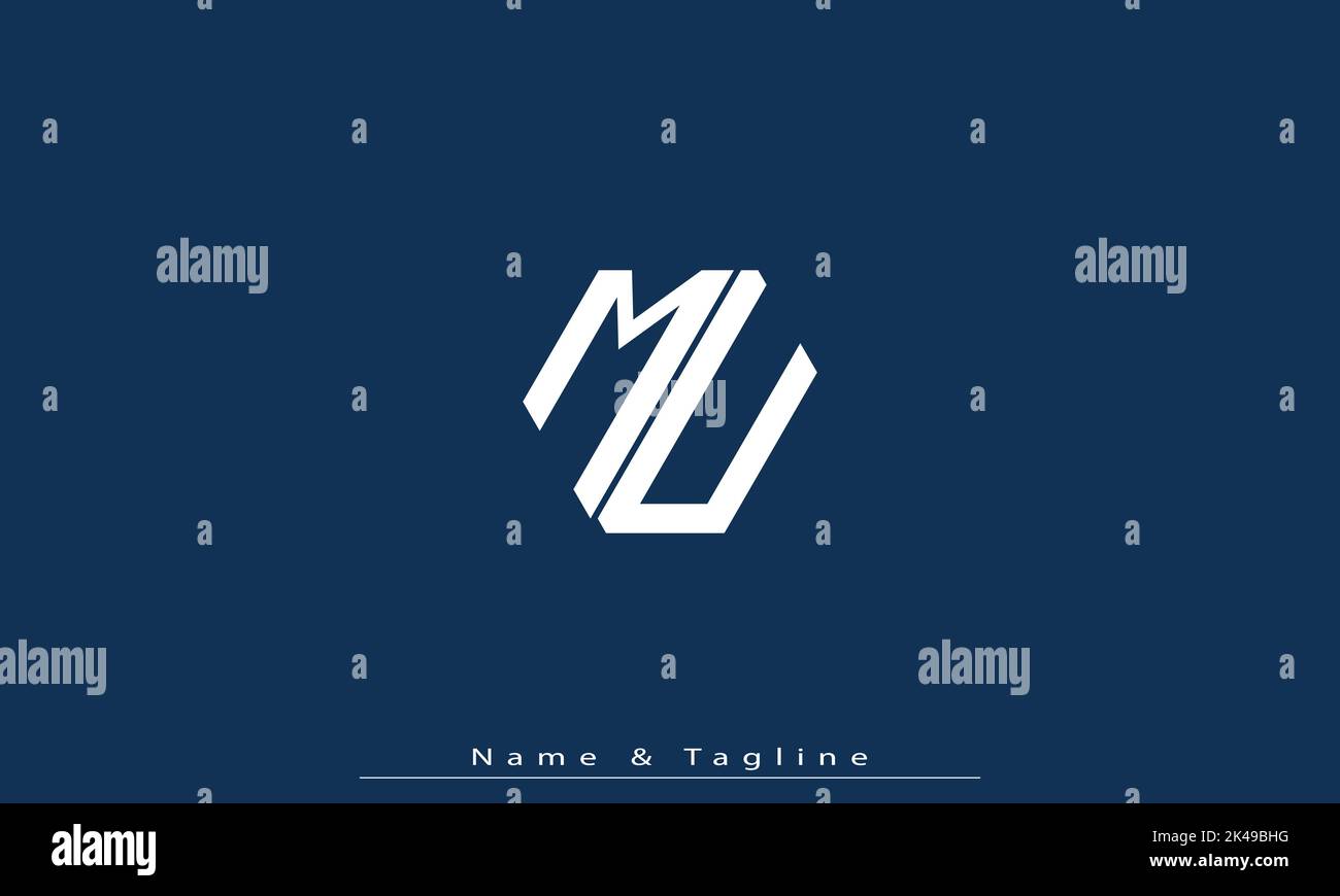 Alphabet letters Initials Monogram logo MU , UM Stock Vector