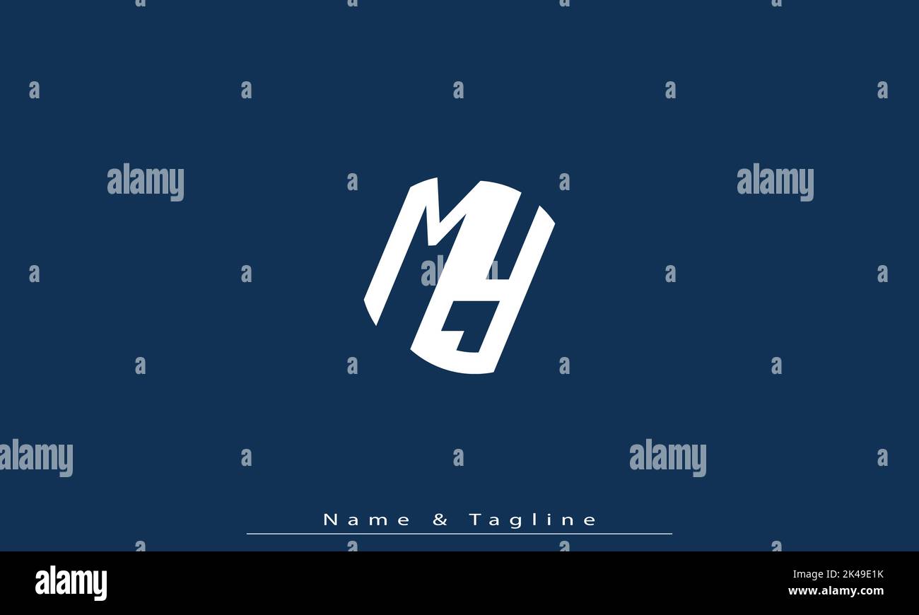 Alphabet letters Initials Monogram logo MY , YM Stock Vector