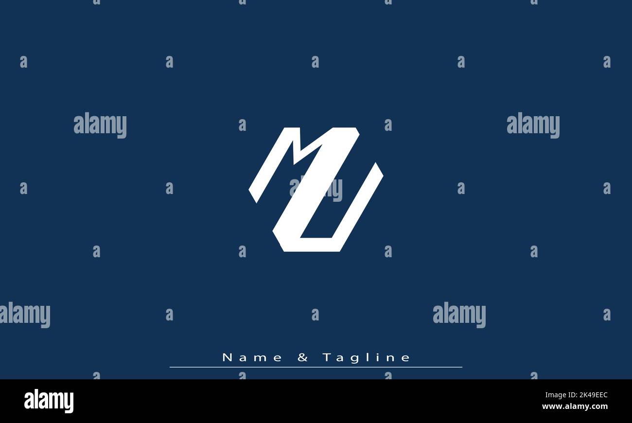 Alphabet letters Initials Monogram logo MU , UM Stock Vector