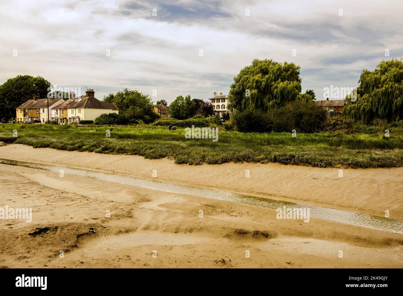 The tide is out at Faversham Creek Stock Photo