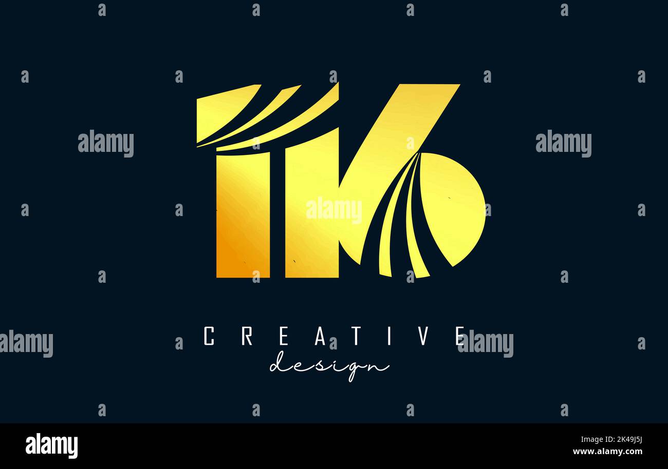 Golden Creative number 116 1 6 logo with leading lines and road concept ...