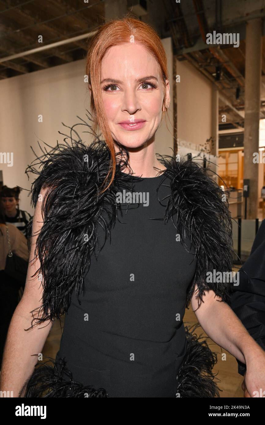 Sarah Rafferty attends the Elie Saab show during Paris Fashion Week in