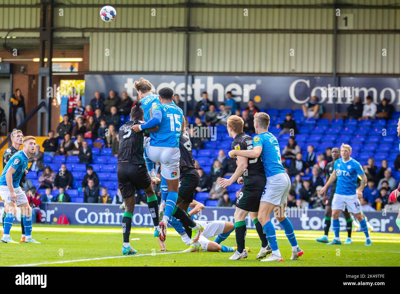 Stockport, UK. 1st October 2022during the Sky Bet League 2 match between Stockport County and Walsall at the Edgeley Park Stadium, Stockport on Saturday 1st October 2022. (Credit: Mike Morese | MI News) Credit: MI News & Sport /Alamy Live News Stock Photo