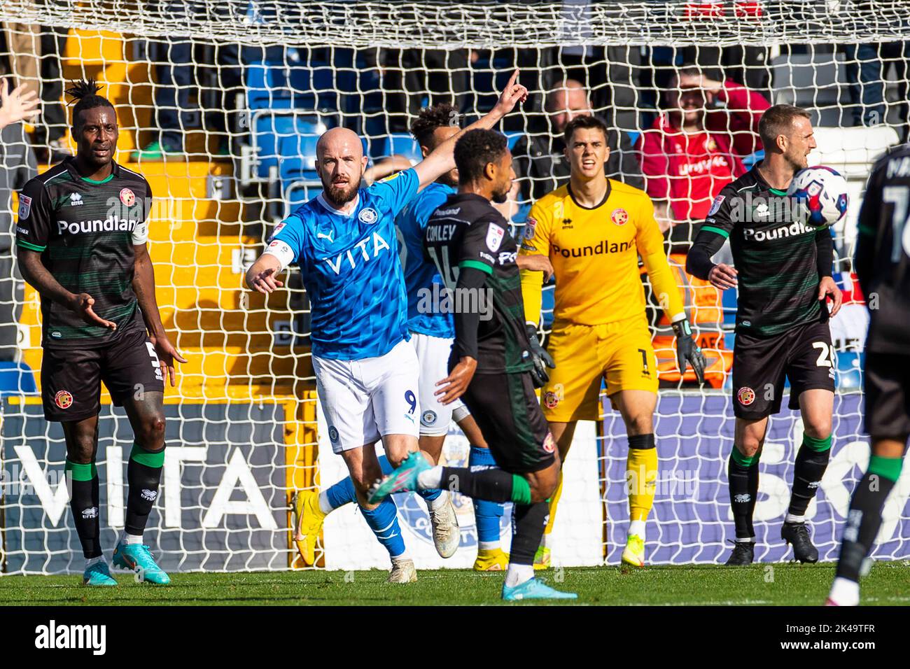 Stockport, UK. 1st October 2022during the Sky Bet League 2 match between Stockport County and Walsall at the Edgeley Park Stadium, Stockport on Saturday 1st October 2022. (Credit: Mike Morese | MI News) Credit: MI News & Sport /Alamy Live News Stock Photo