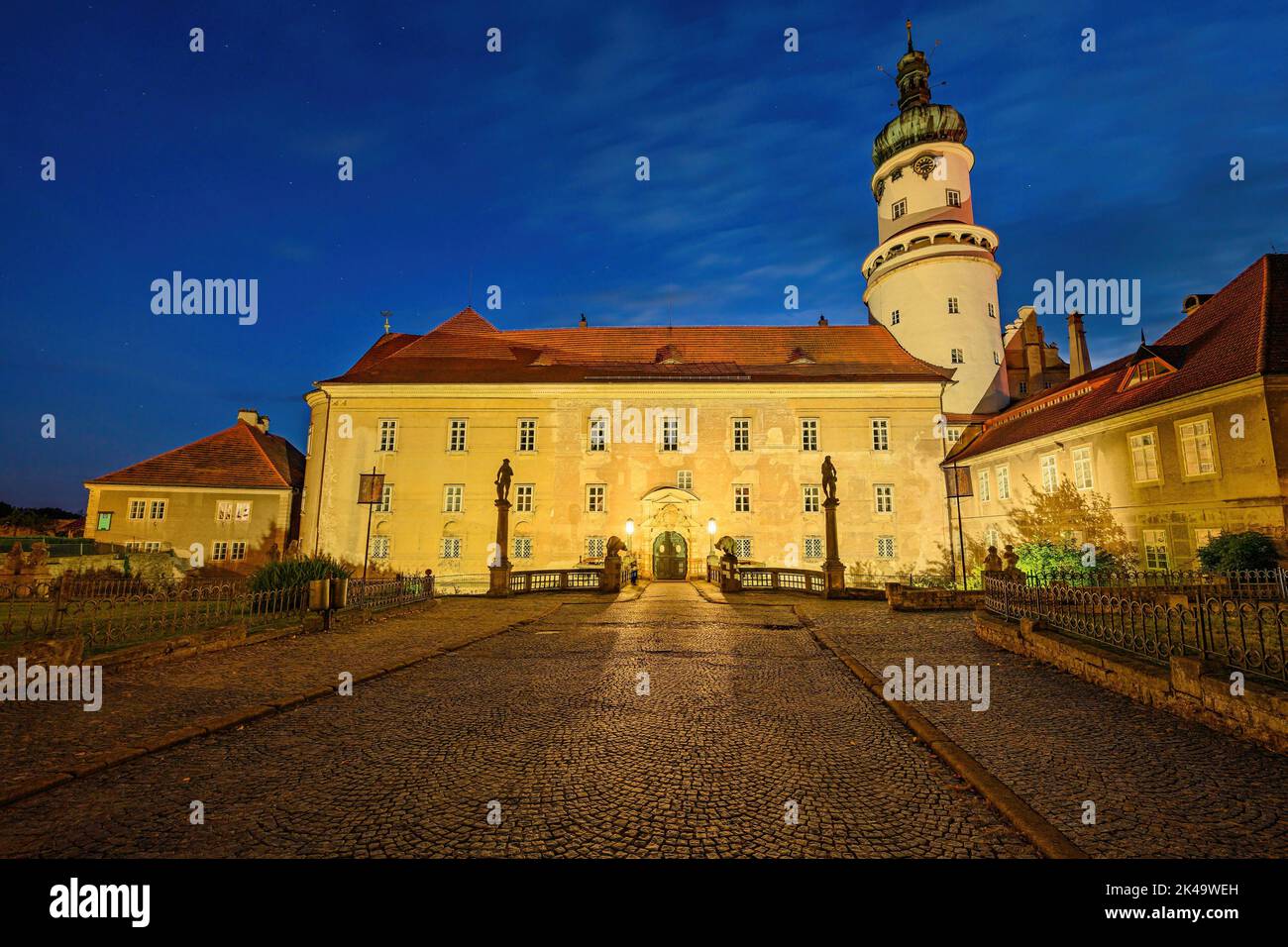 The baroque castle in Nove Mesto nad Metuji, Czech Republic. Stock Photo