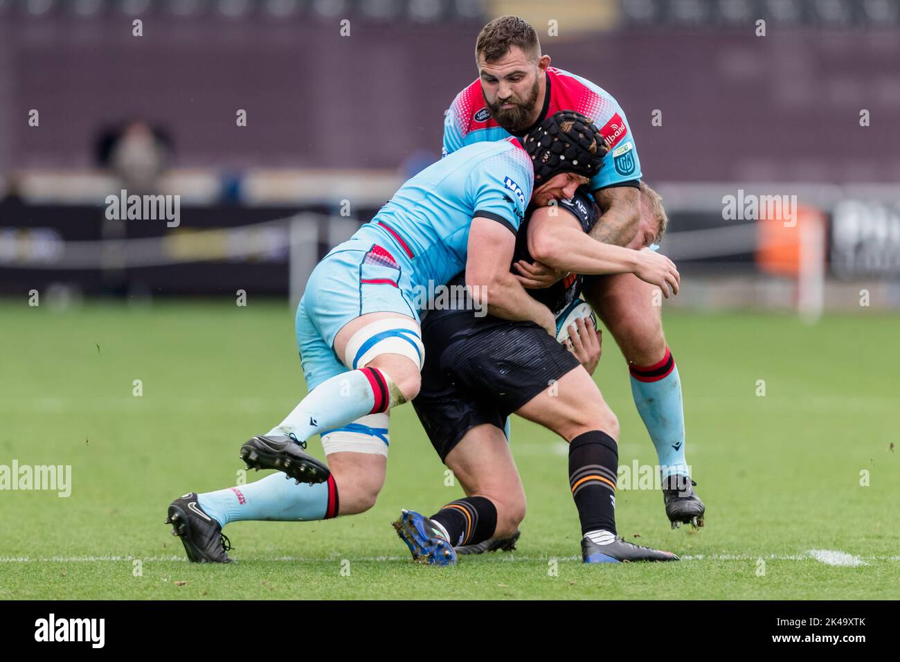 SWANSEA, WALES OCTOBER 01 The BKT United Rugby Championship fixture