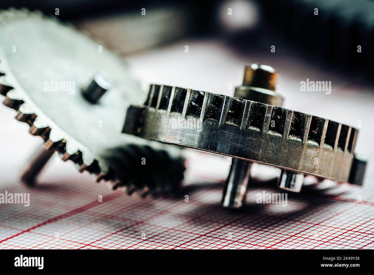 Gears from an old industrial machine Stock Photo - Alamy
