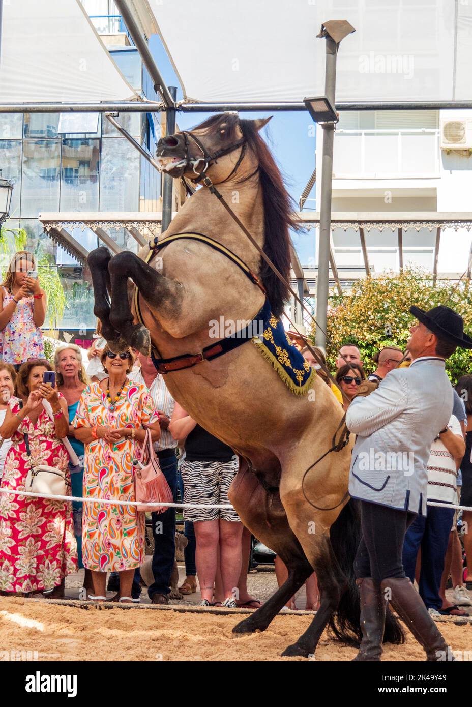 Fuengirola, Malaga, Spain. 09/17/2022. Dressage exhibition during the