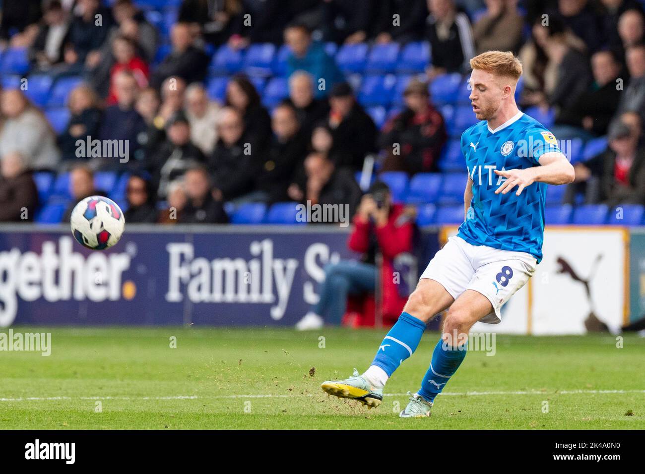 Stockport, UK. 1st October 2022during the Sky Bet League 2 match between Stockport County and Walsall at the Edgeley Park Stadium, Stockport on Saturday 1st October 2022. (Credit: Mike Morese | MI News) Credit: MI News & Sport /Alamy Live News Stock Photo