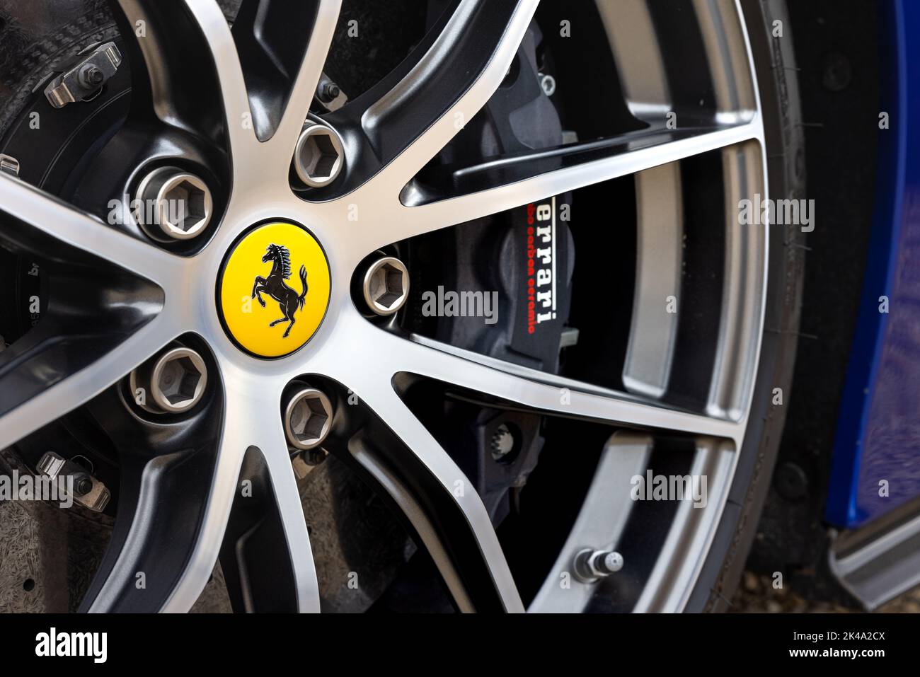 Ferrari F12tdf alloy wheel Stock Photo