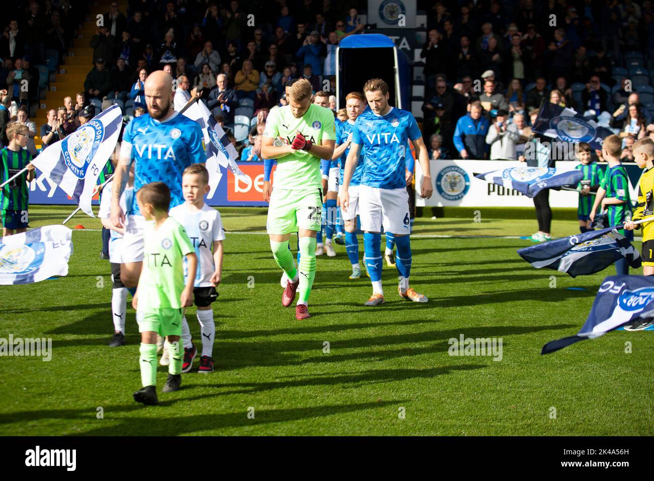 Stockport, UK. 1st October 2022during the Sky Bet League 2 match between Stockport County and Walsall at the Edgeley Park Stadium, Stockport on Saturday 1st October 2022. (Credit: Mike Morese | MI News) Credit: MI News & Sport /Alamy Live News Stock Photo