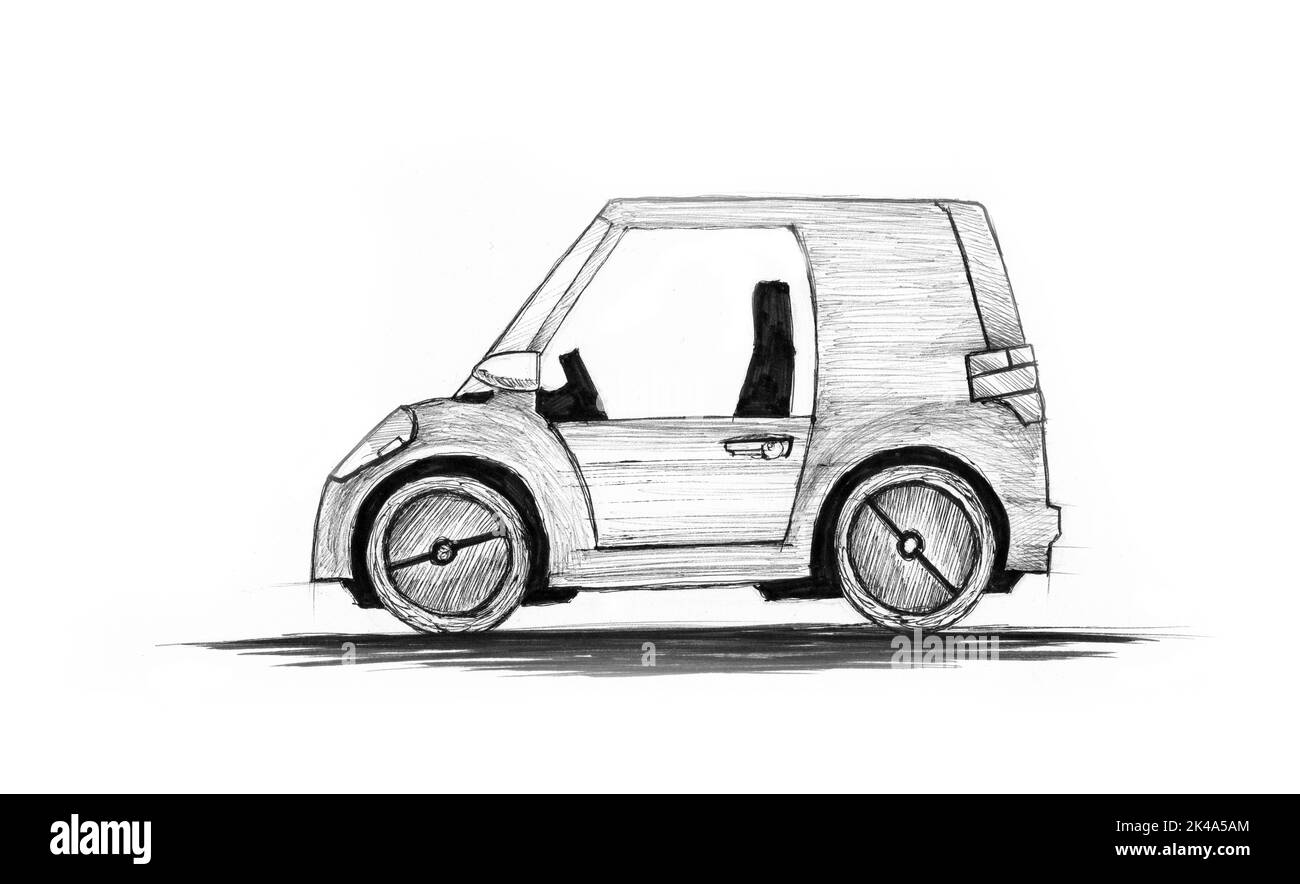 Concept car, sketch Stock Photo