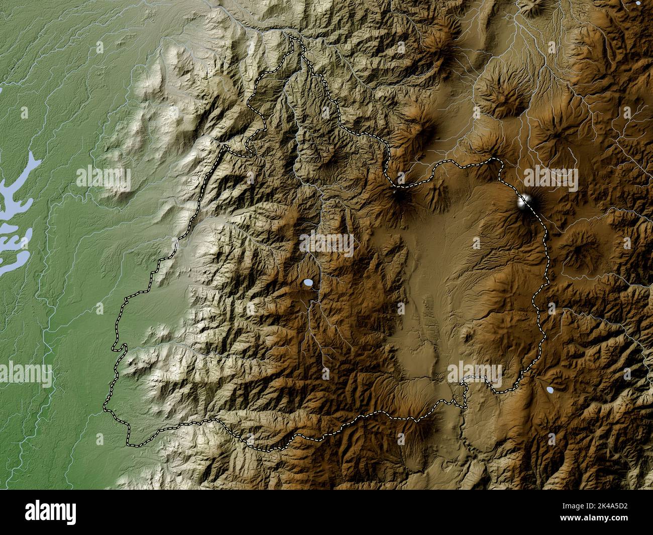 Cotopaxi, province of Ecuador. Elevation map colored in wiki style with ...