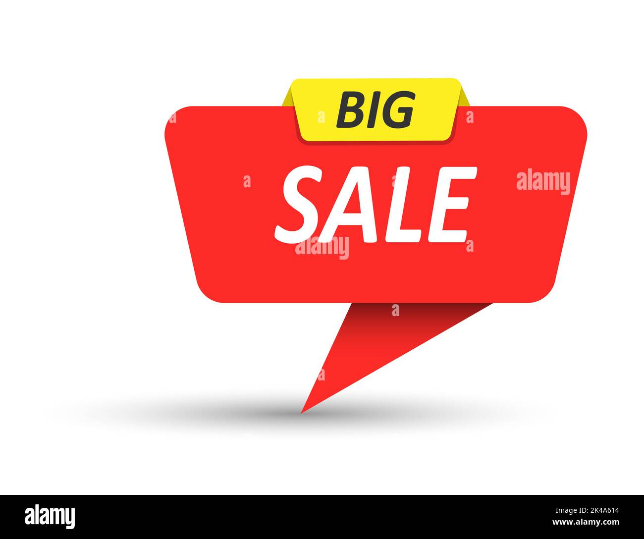 BIG SALE. Vector banner, pointer, sticker, label or speech bubble. Template for websites, applications and creative ideas. Vector design Stock Vector