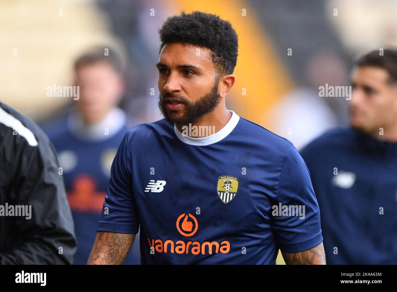 Nottingham, UK. 1st October 2022Tobi Adebayo-Rowling of Notts County during the Vanarama National League match between Notts County and Altrincham at Meadow Lane, Nottingham on Saturday 1st October 2022. (Credit: Jon Hobley | MI News) Credit: MI News & Sport /Alamy Live News Stock Photo