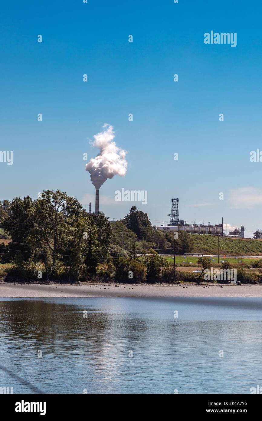 Anacortes, WA USA 08142022 Marathon Oil Refinery on March Point