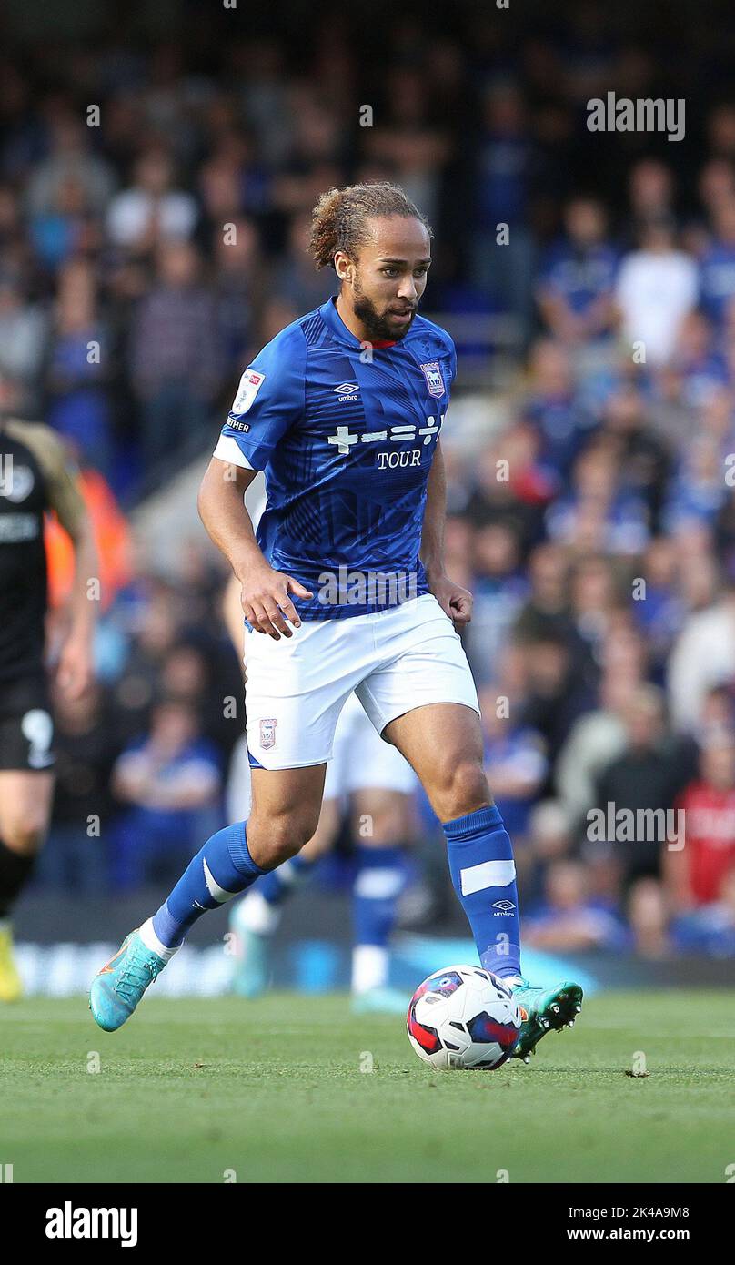 Ipswich, UK. 01st Oct, 2022. Marcus Harness of Ipswich Town during the Sky Bet League One match between Ipswich Town and Portsmouth at Portman Road on October 1st 2022 in Ipswich, England. (Photo by Mick Kearns/phcimages.com) Credit: PHC Images/Alamy Live News Stock Photo