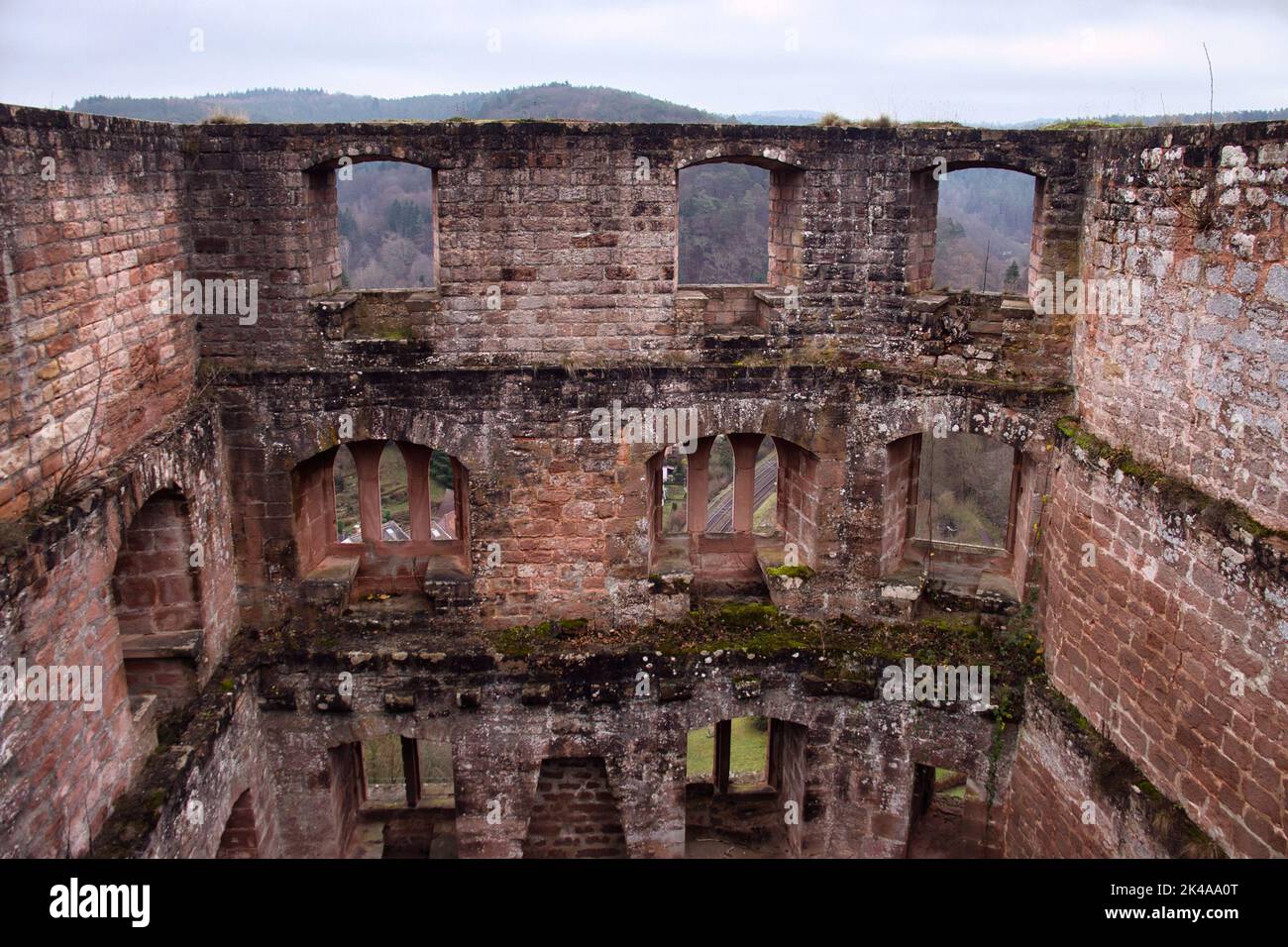 Frankenstein, Germany - December 26, 2020: Tall wall with windows ...