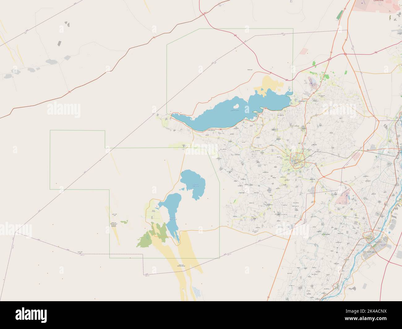 Al Fayyum, governorate of Egypt. Open Street Map Stock Photo Alamy