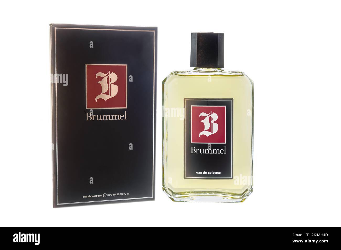 Huelva, Spain - October 1, 2022: Cologne Brummel. Brummel is a brand from Puig, Spanish multinational company of personal care products, perfumes, deo Stock Photo