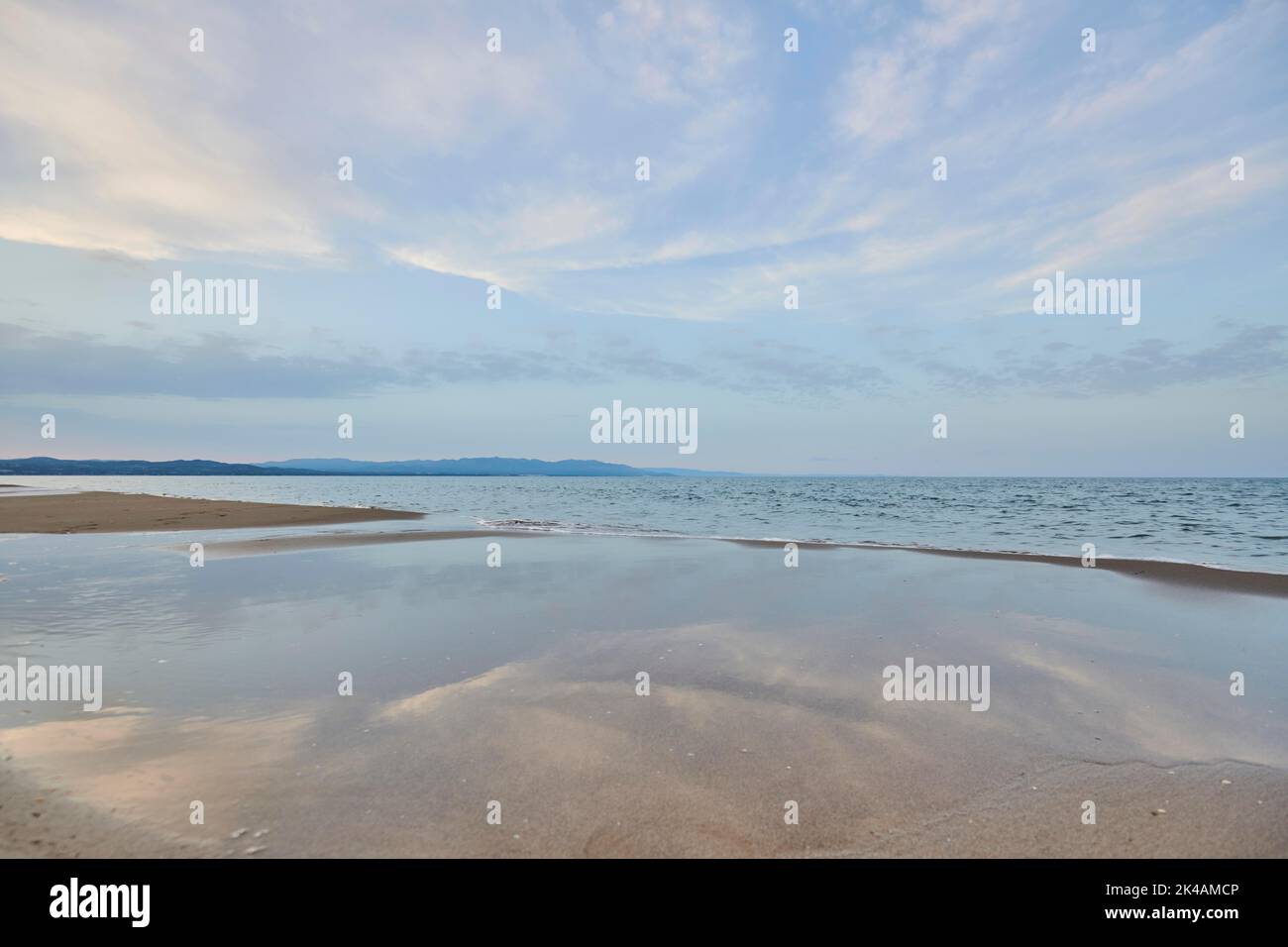 Beach 'Platja del Fangar', coast, sea, nature reserve, ebro delta, Catalonia, Spain Stock Photo