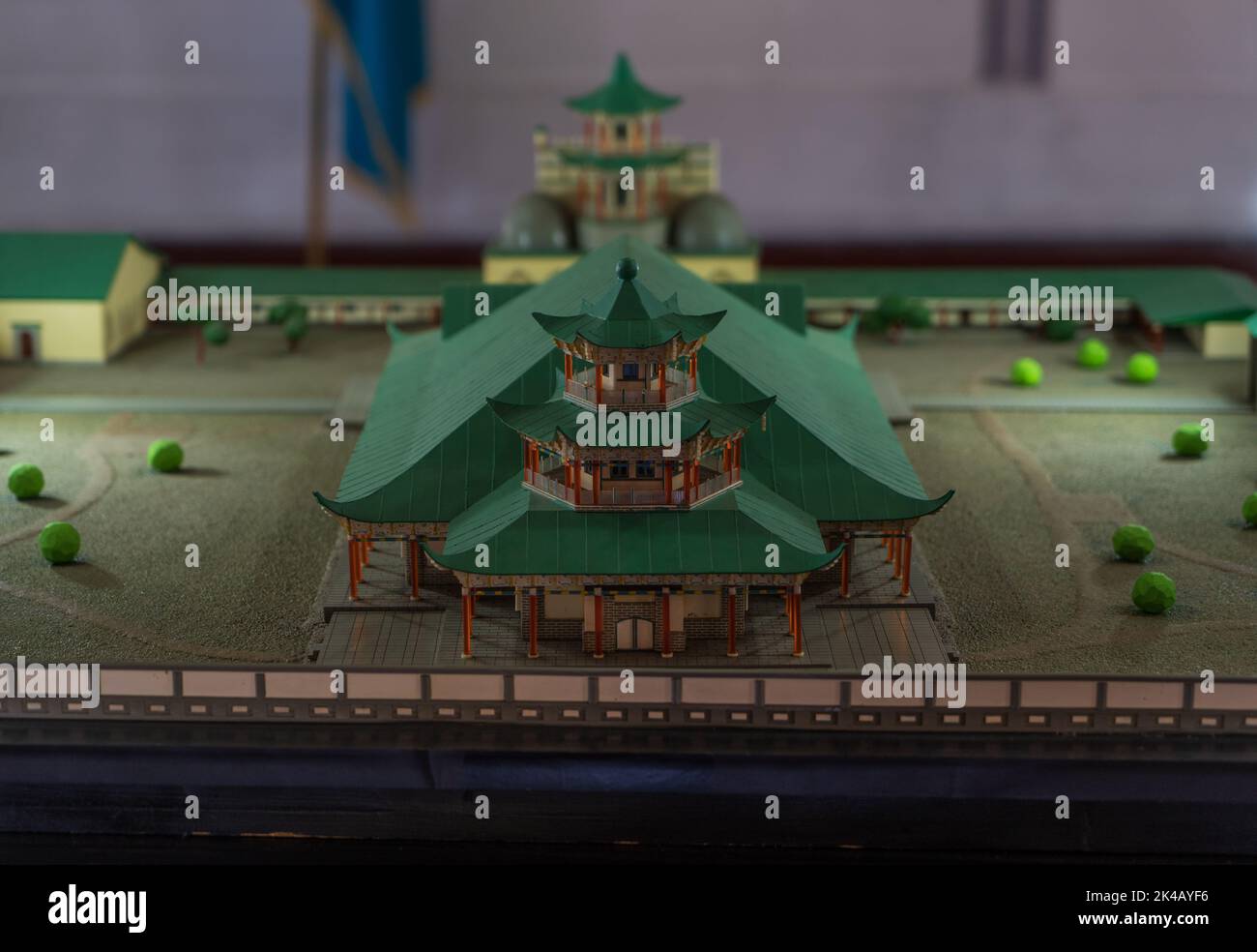 Models of ancient religious buildings in museum of Chinese Dungan ...