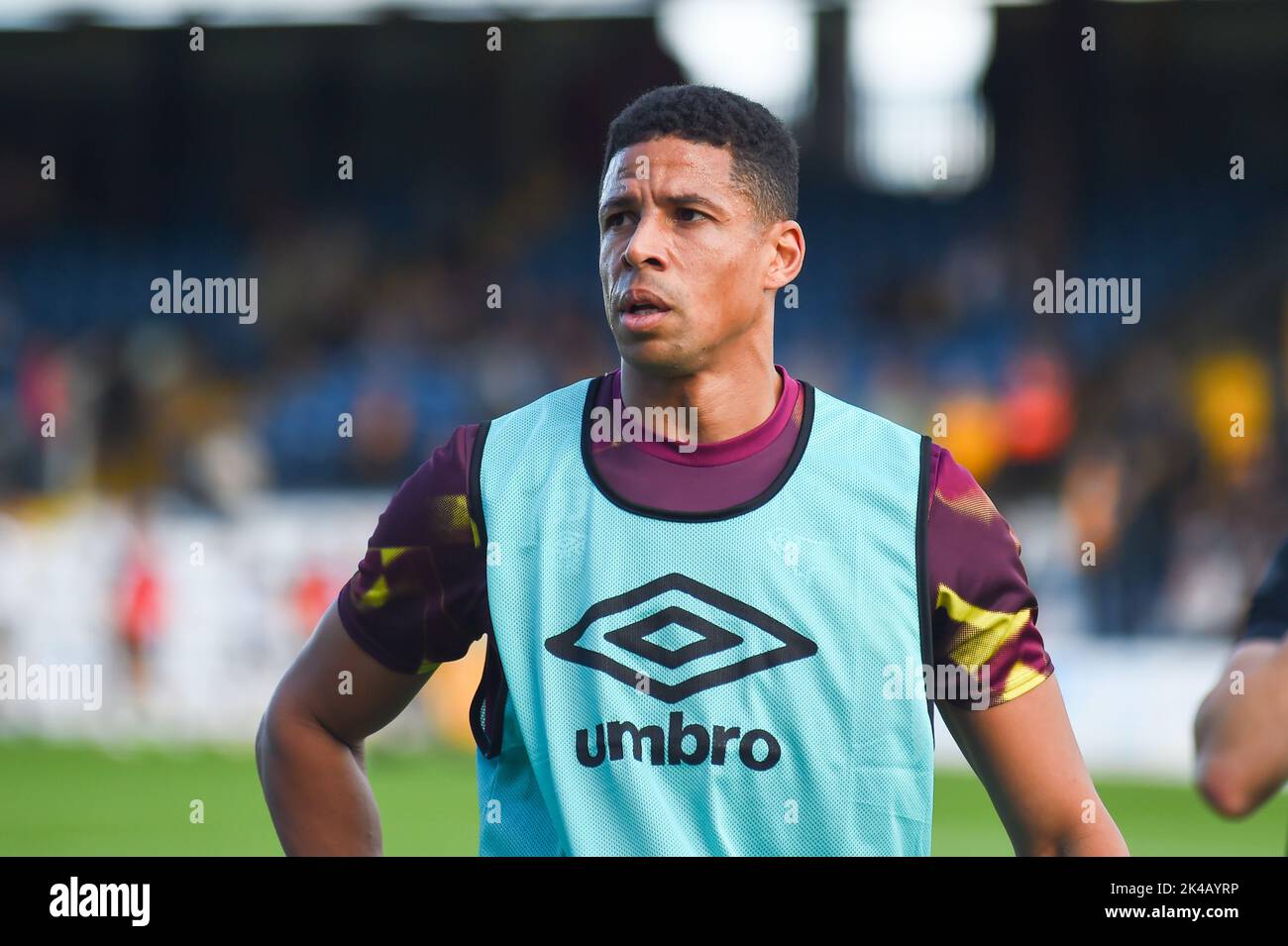 Cambridge, UK. 1st October 2022Curtis Davies (33 Derby) warms up during the Sky Bet League 1 match between Cambridge United and Derby County at the R Costings Abbey Stadium, Cambridge on Saturday 1st October 2022. (Credit: Kevin Hodgson | MI News) Credit: MI News & Sport /Alamy Live News Stock Photo