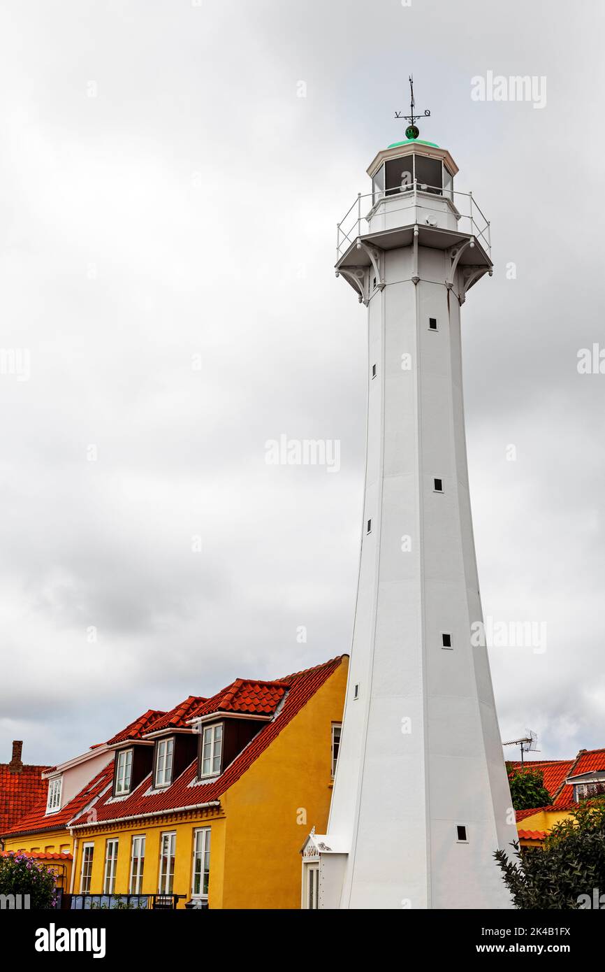 Ronne Lighthouse,Ronne Port,Bornholm Island, Denmark, Europe Stock Photo