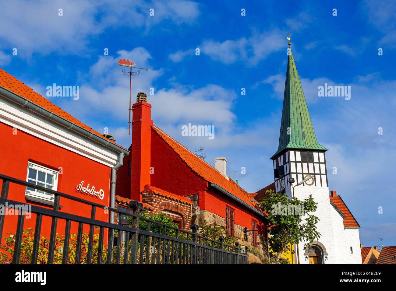 St. Nicolas' Church, Ronne City,Bornholm Island, Denmark, Europe Stock Photo